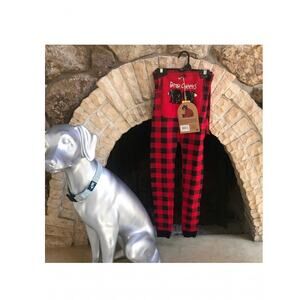 NEW Lazy One Bear Cheeks Red Black One Piece Pajamas Kid's Size 8